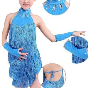 Kids Latin American Ballroom Dance Dress